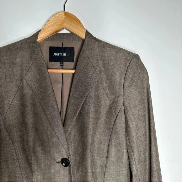 Lafayette 148 New York Wool Blend Two Button Blazer Size 4 - Picture 2 of 10